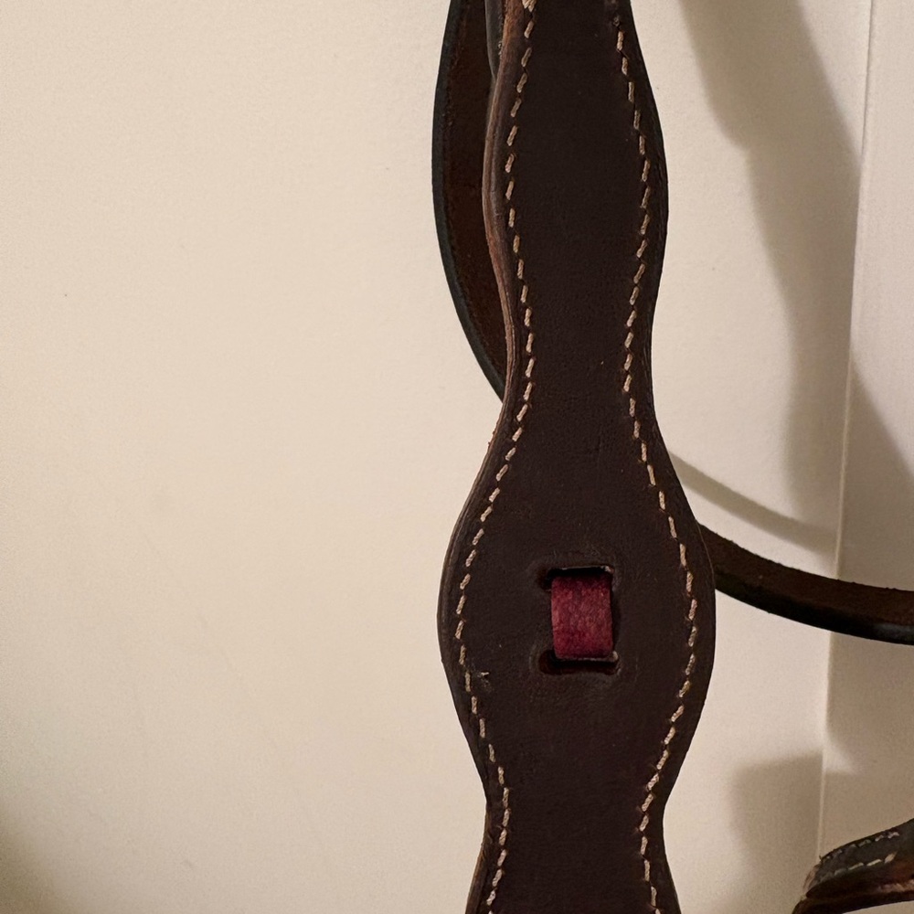 Handmade in Texas- Genuine Dark Leather Browband Western Headstall, Brand New - Picture 8 of 10